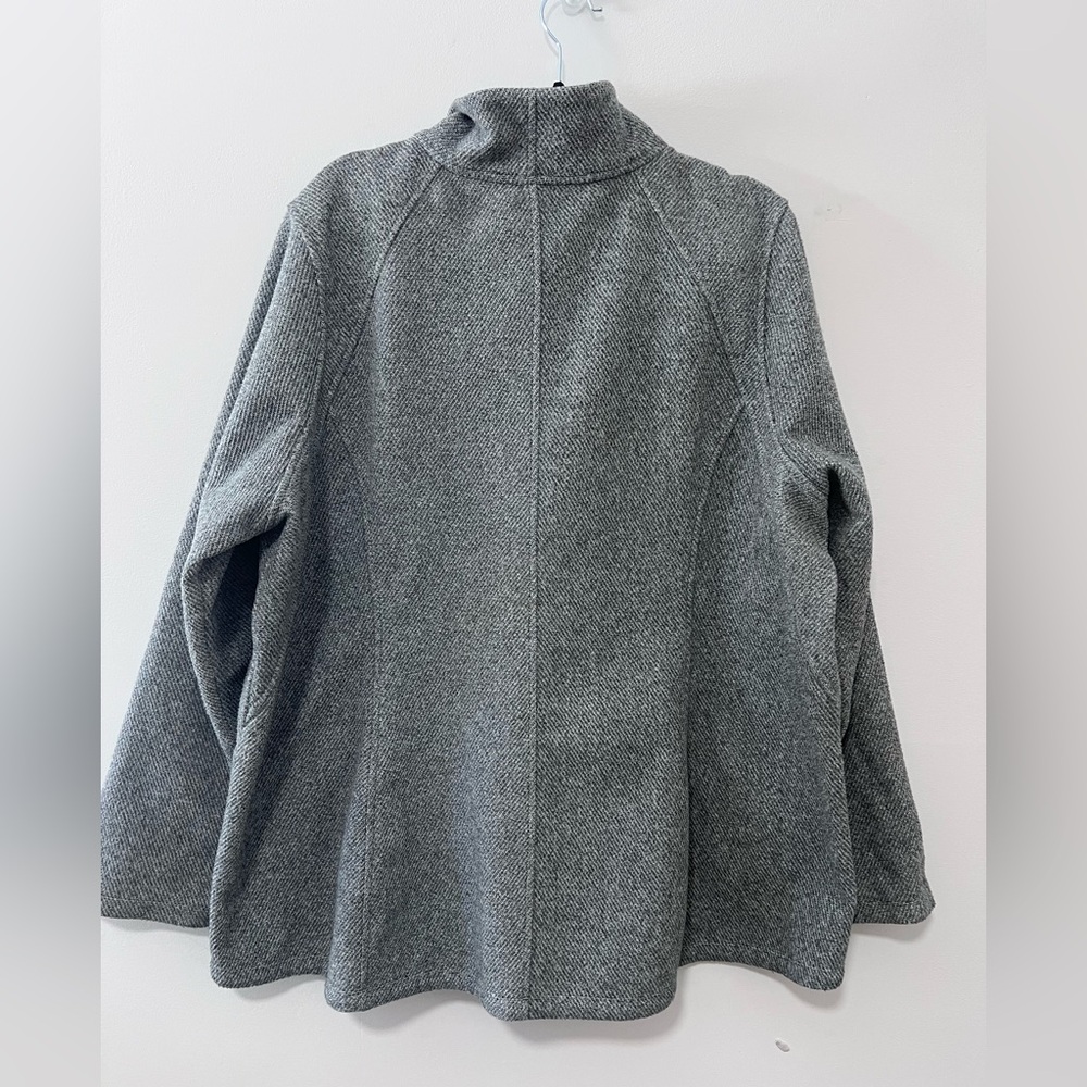Athleta Stroll Fleece Full Zip Jacket Heather Gray Size 2X Lightweight - Picture 5 of 8